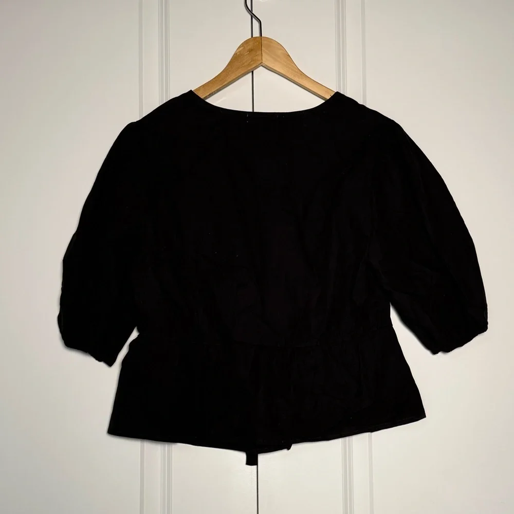 Vigoss Black Puff Sleeve Blouse - Picture 5 of 5